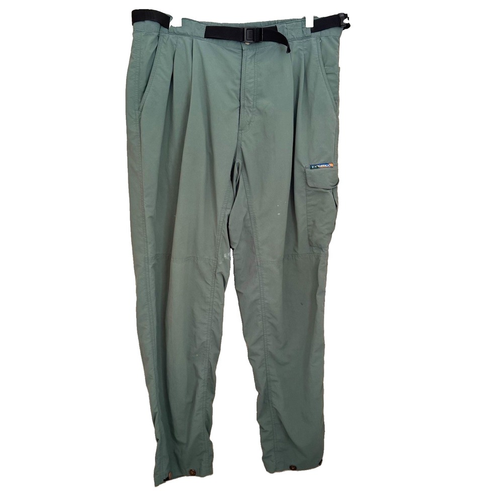 Ex-Officio Mens Olive Green Hiking Pants L Technical Outdoor Hike Gorpcore FLAW